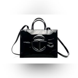 Medium black patent leather Telfar